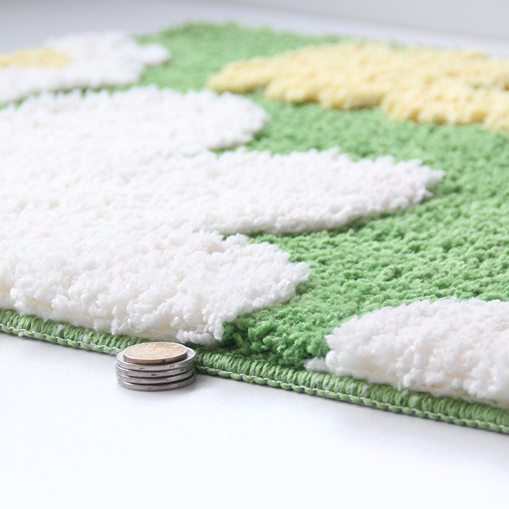 Floral Design Bath Mat Bowlift