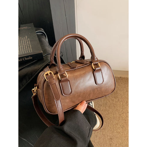 Vintage-Inspired Leather Satchel Bowlift