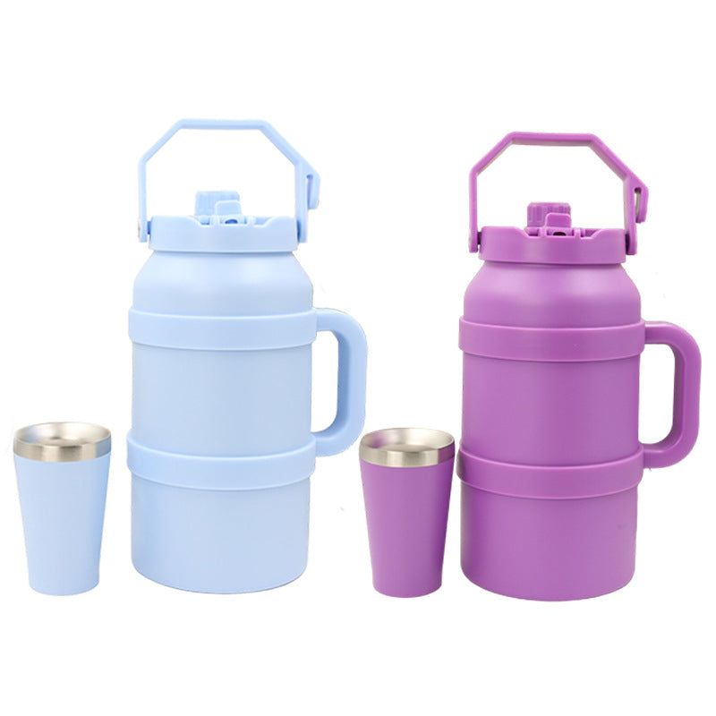 Ladies Insulated Stainless Steel Drinking Bottle with Practical Handle and Double Wall Technology Bowlift