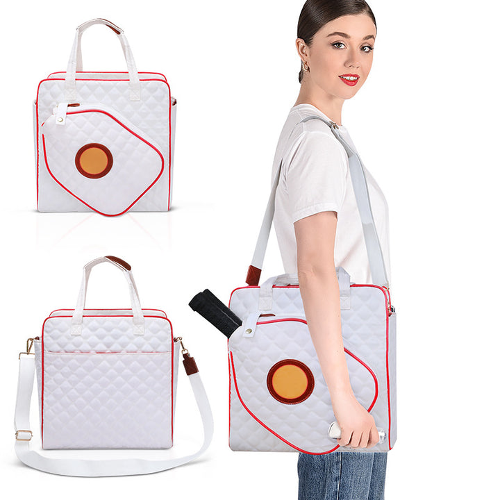 Quilted Tennis Equipment Tote Bag Bowlift