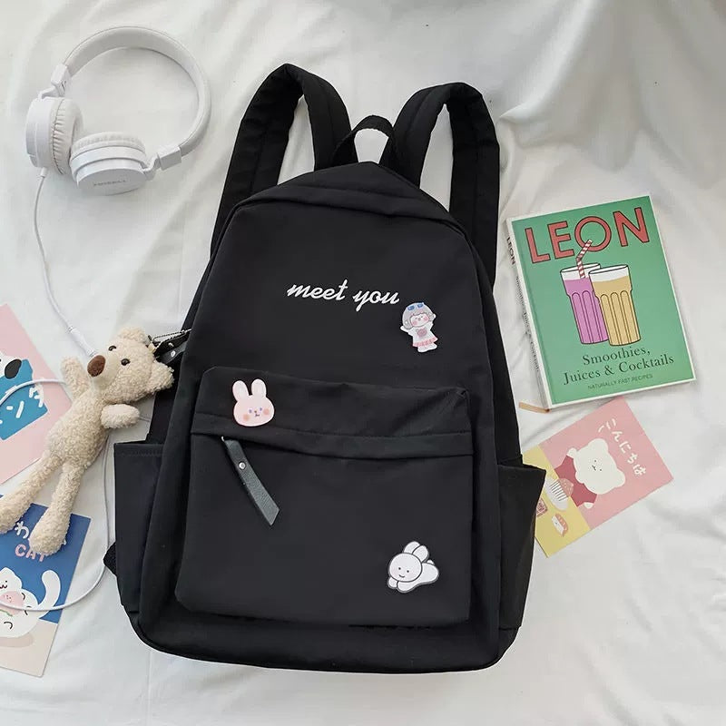 Backpack with Playful Character Design Bowlift