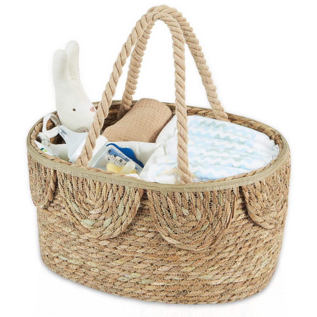 Handwoven decorative basket with ruffles Bowlift