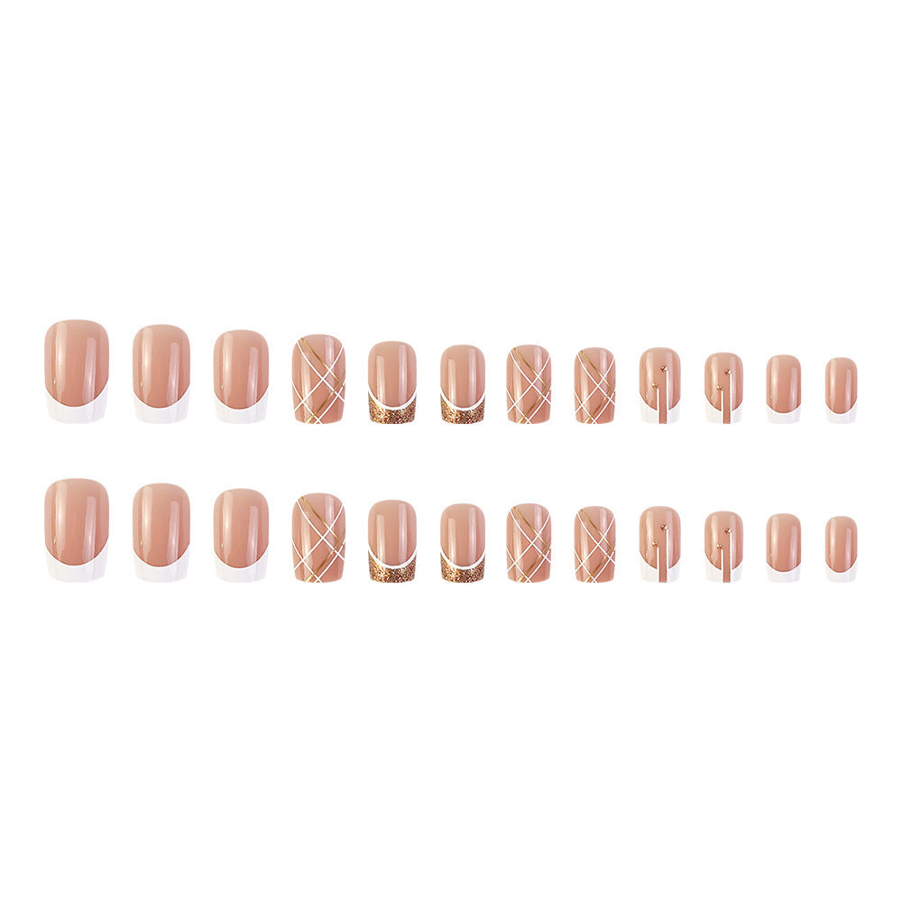 Elegant French Tip Acrylic Nail Art Bowlift