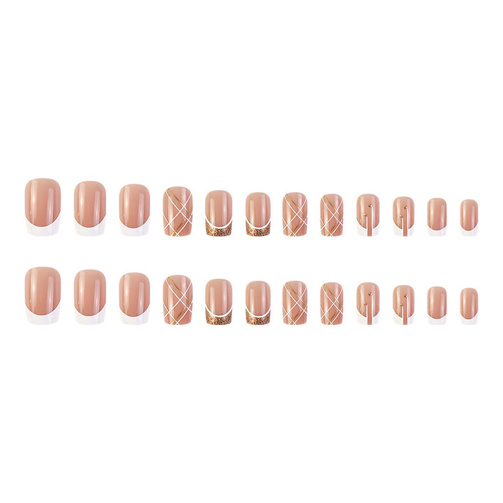 Elegant French Tip Acrylic Nail Art Bowlift