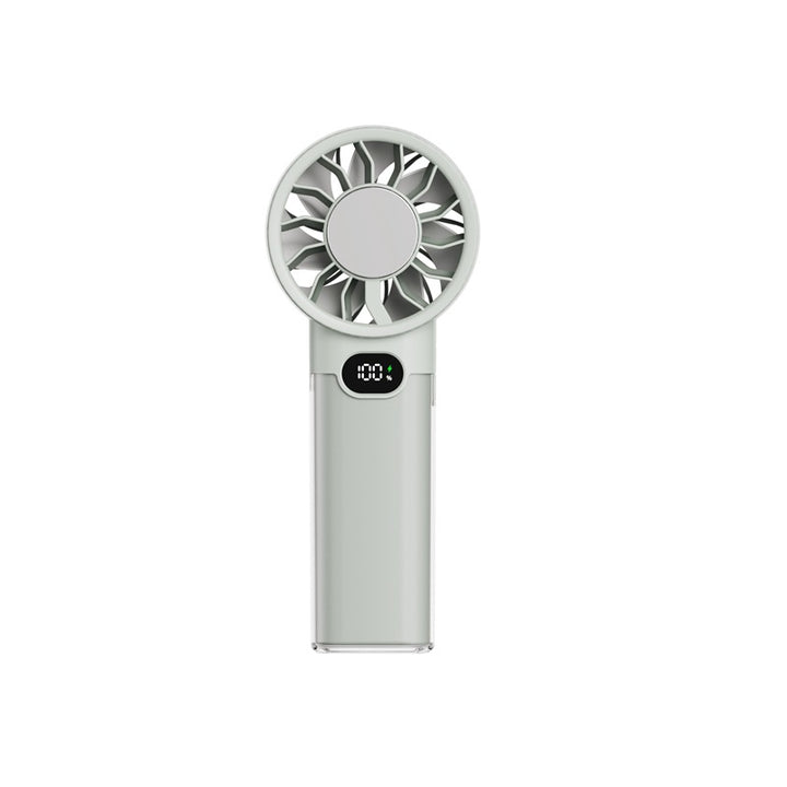 Unisex Handheld Rechargeable Cooling Fan with Smart LED Display Bowlift