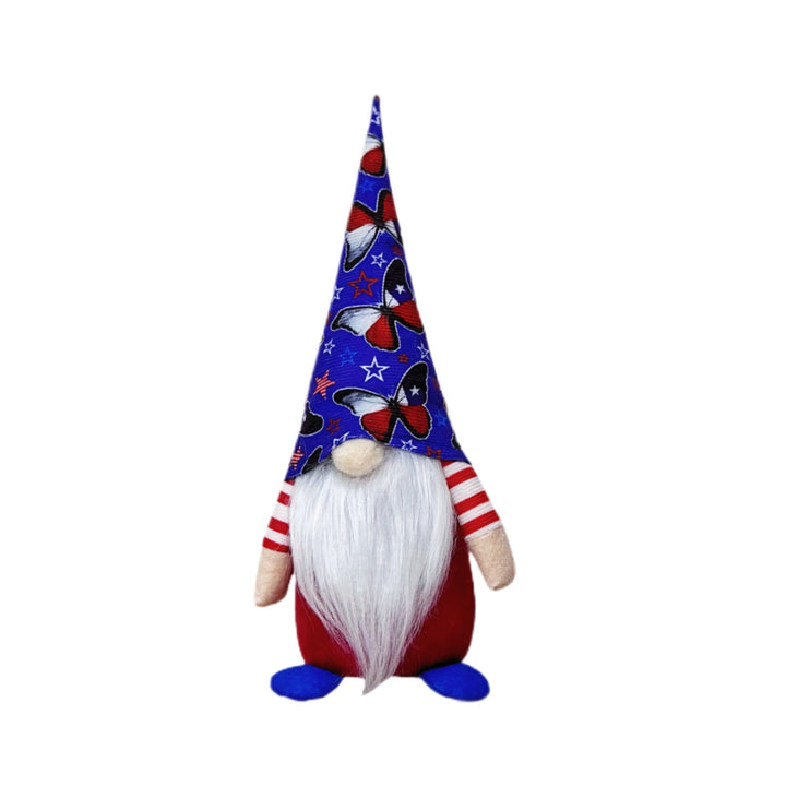 Unisex nan large decorative gnome figure made of fabric with long pointed hat and artificial beard Bowlift