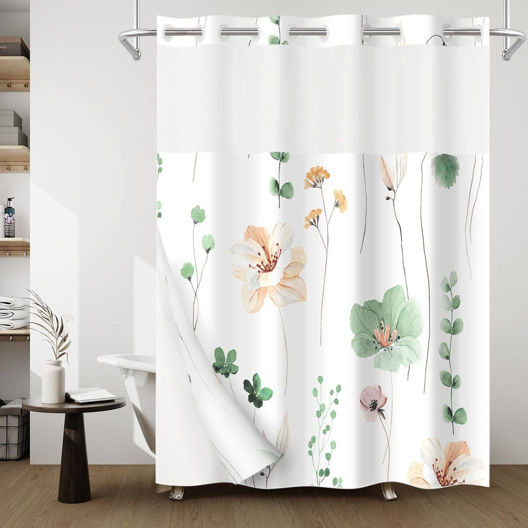 Artistic Floral Shower Curtain Bowlift
