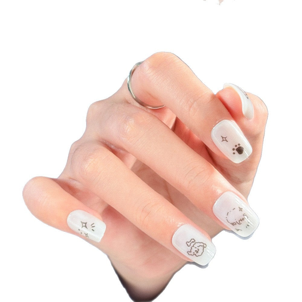 Whimsical Character Press-On Nail Set Bowlift