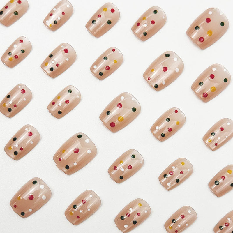 Artistic Confetti Press-On Nail Set Bowlift