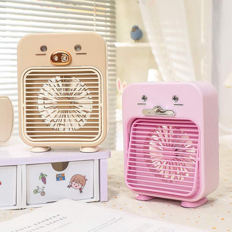 Ladies Funny Mini Table Fan with USB Connection and Flexible Tilt Bowlift