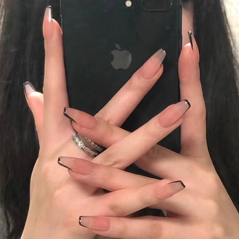 Artful nail extensions with elegant French tips Bowlift