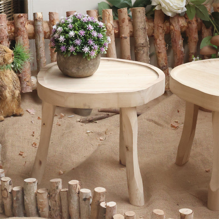Modern wooden footstool Bowlift