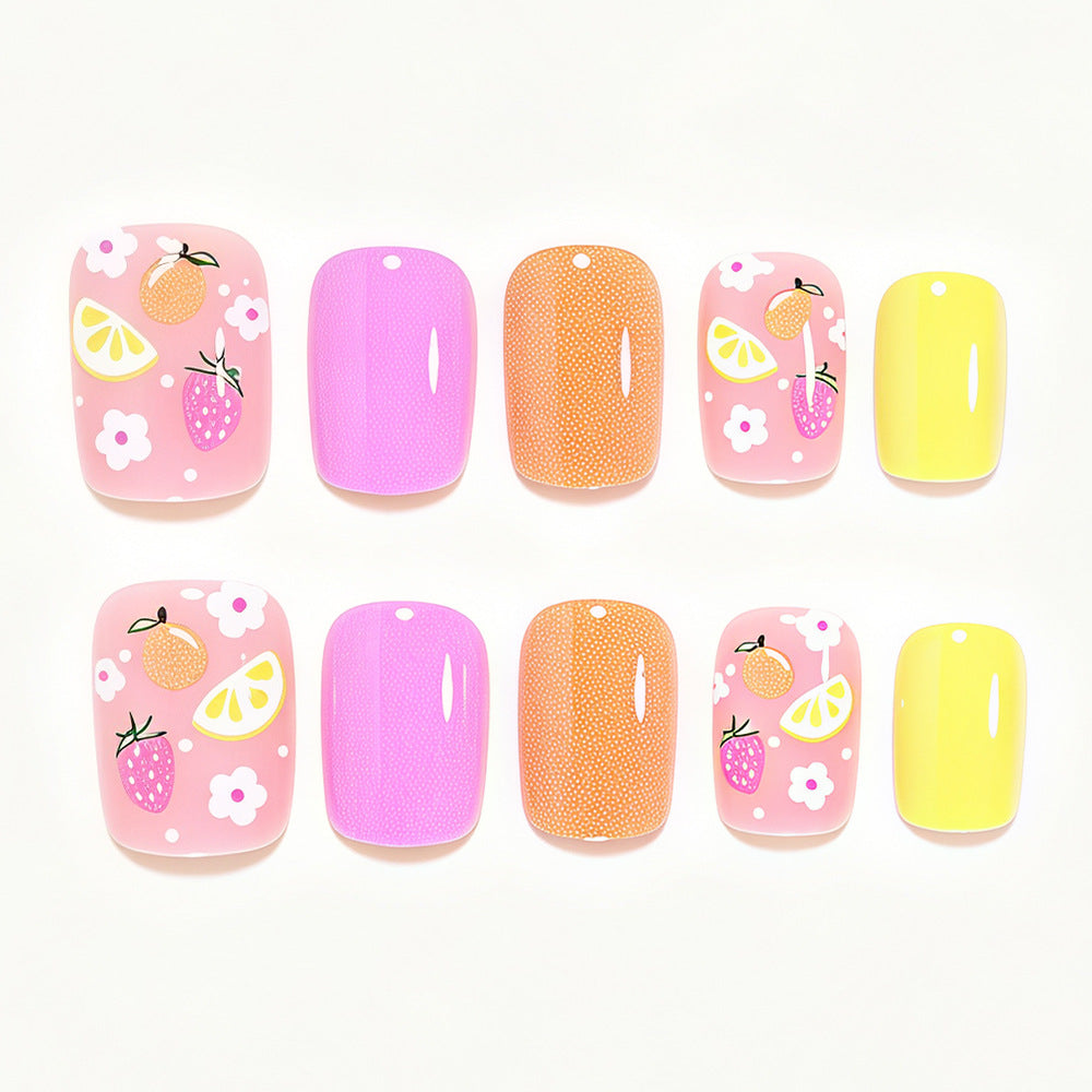 Fruit-Inspired Press-On Nail Art Set Bowlift