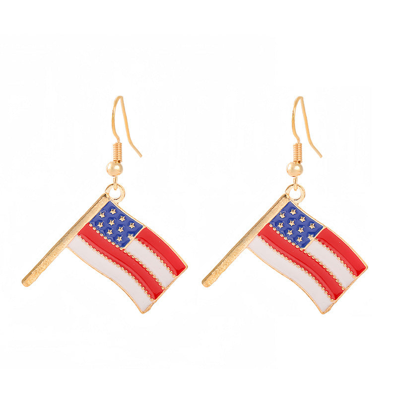 Women nan enamel horseshoe earrings with star motif and fishhook closure Bowlift