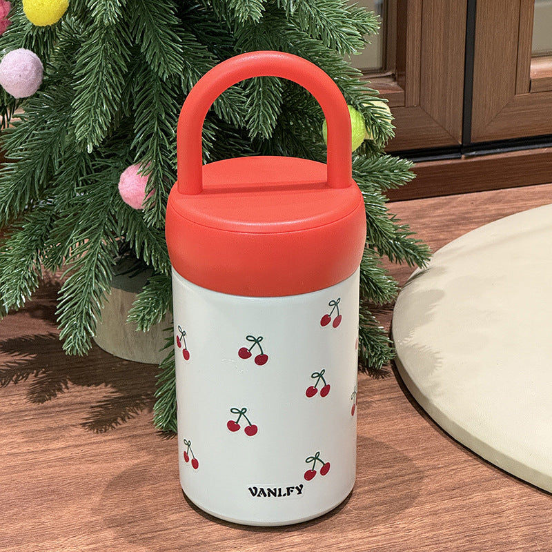 Women's Insulated Drinking Cup with Fruity Cherry Design Bowlift