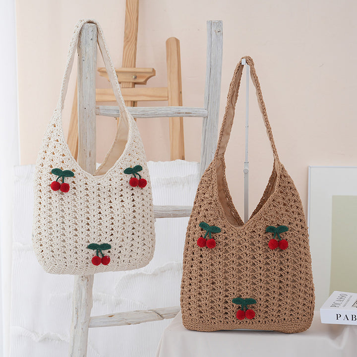 Handcrafted cotton shopper with fruity design Bowlift