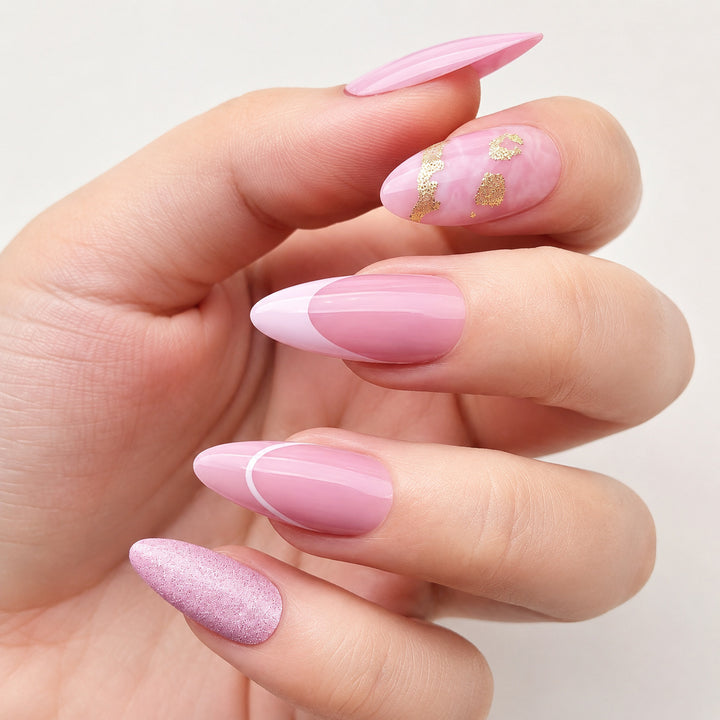 Premium Nail Art Set with Glitter and Flower Pattern Bowlift