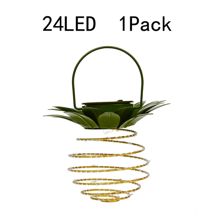 Spiral Hanging Solar LED Lantern With Lotus Canopy And Carrying Handle Bowlift