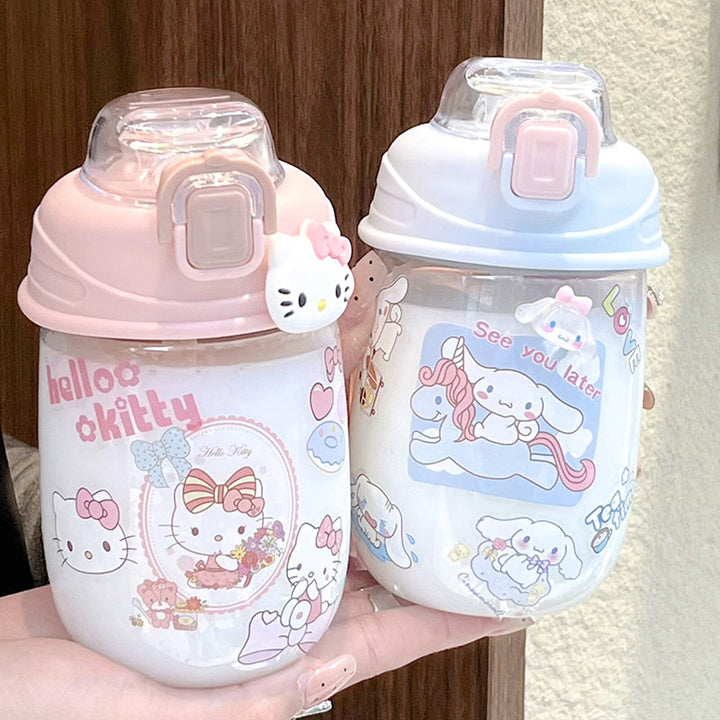 Women's playful drinking bottle with unique safety closure Bowlift