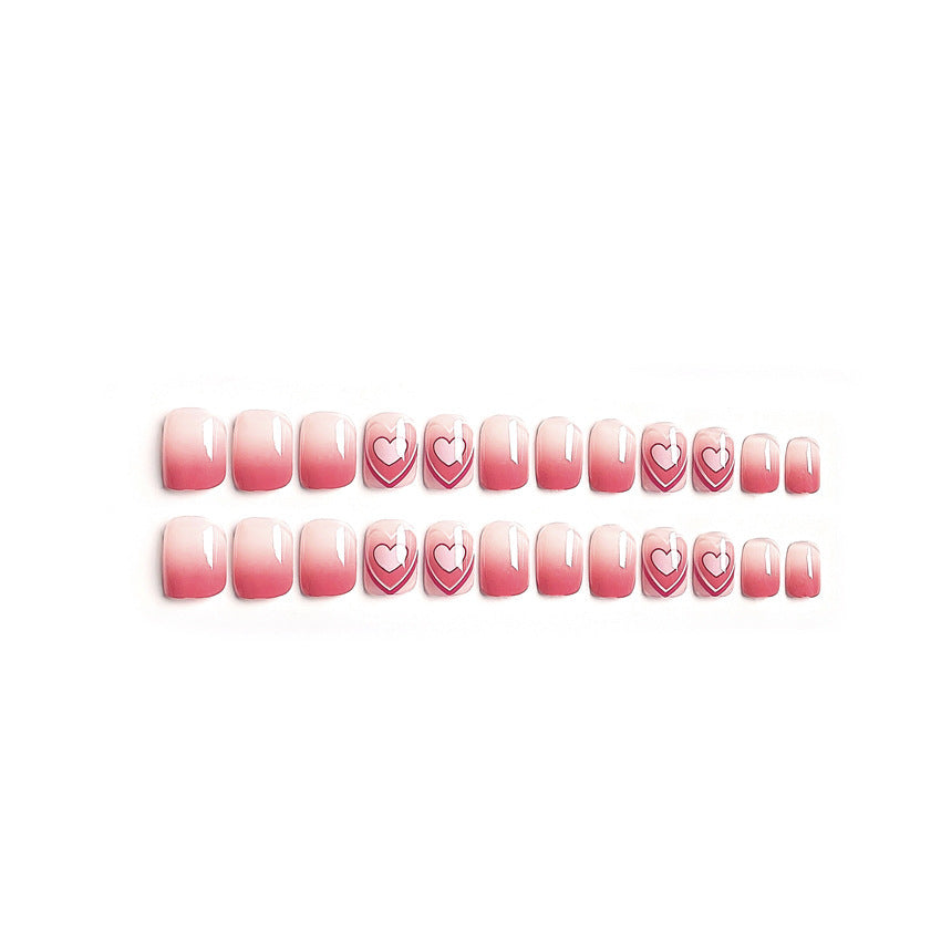 Artistic Heart Design Press-On Nail Set Bowlift 178815*10mm0446