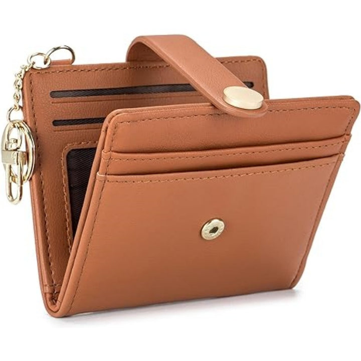 Compact card holder with keychain Bowlift