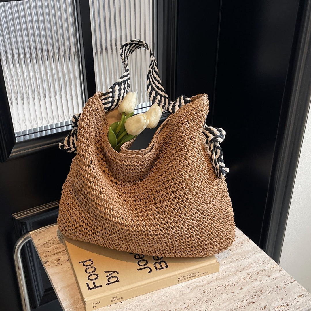 Large Handwoven Basket Shopper Bowlift
