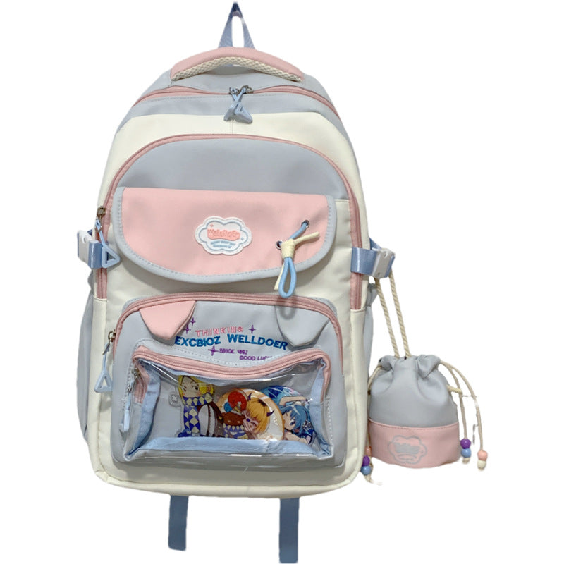Multi-Compartment Transparent Travel School Backpack Bowlift