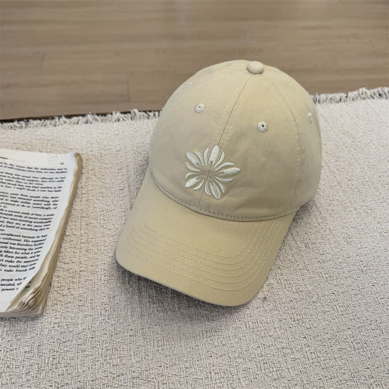 Women's Floral Embroidered Baseball Cap Bowlift