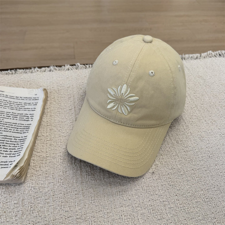 Women's Floral Embroidered Baseball Cap Bowlift