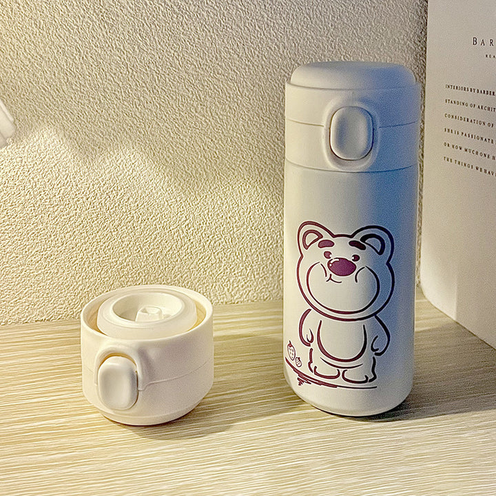 Women's Insulated Drinking Bottle with Secure Screw Cap and Elegant Flower Design Bowlift