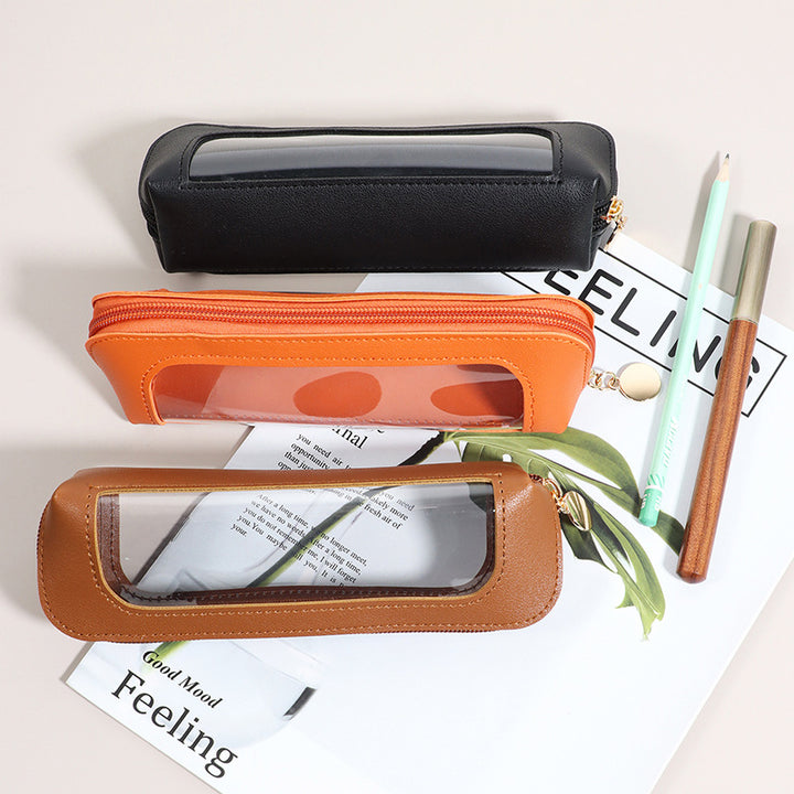 Stylish Leather Pencil Case Bowlift