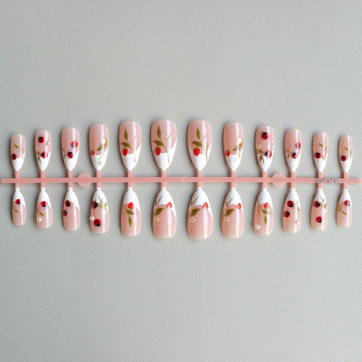 Artistic Ladybug Nail Art