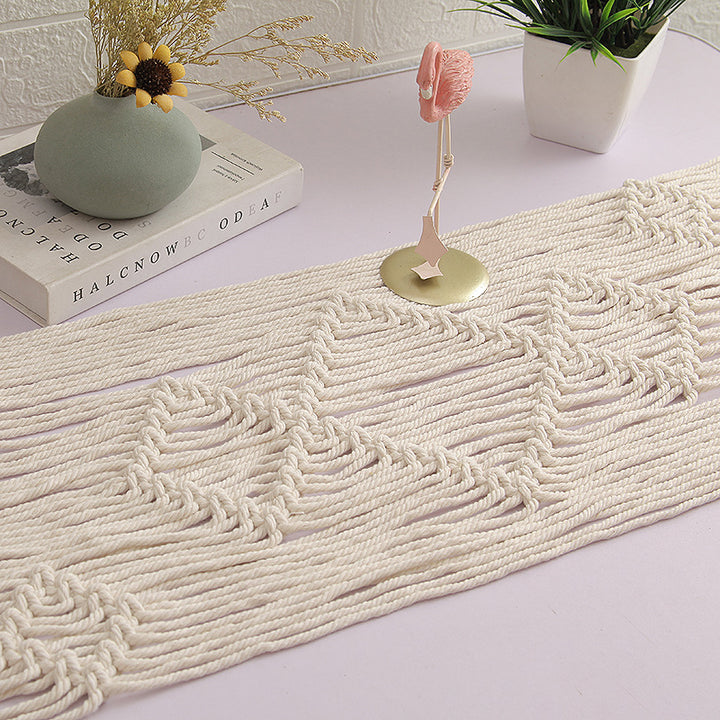 Bohemian Woven Macrame Table Runner Bowlift