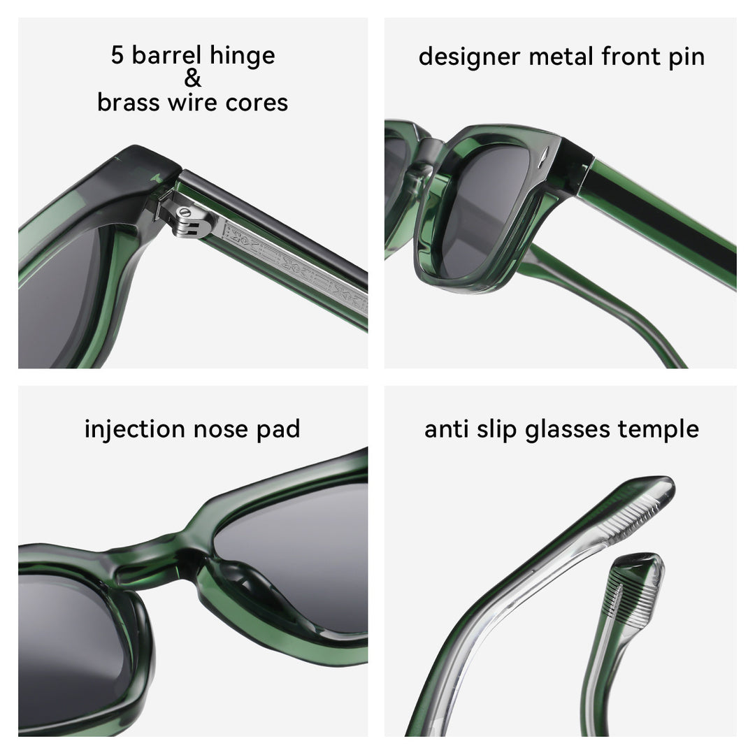 Women's fashionable sunglasses with square frame and gradient lenses Bowlift