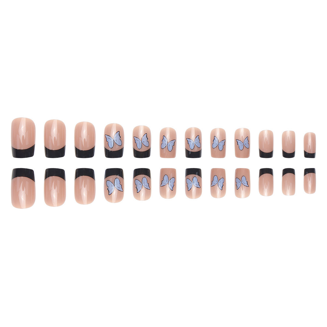Decorative Press-On Nail Art with Bow Design Bowlift