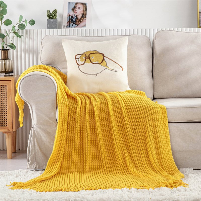Home Decor Cozy Knitted Throw Blanket