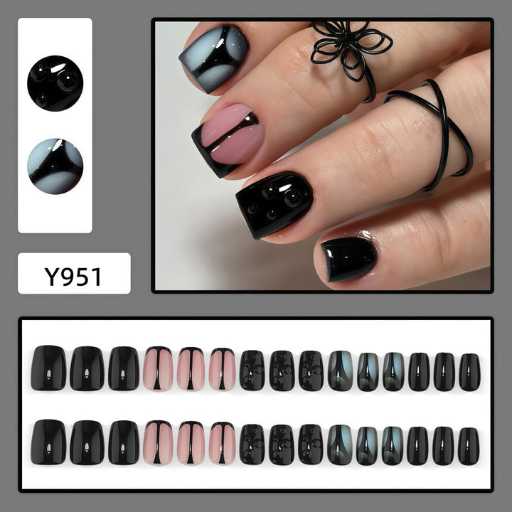 Artificial Nail Set with Elegant Geometric Designs Bowlift