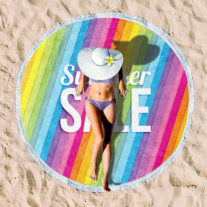 Rundstrand towel with unique sunset design Bowlift