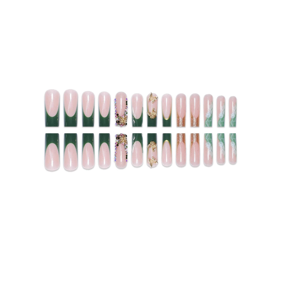 Glamorous Sculpted Floral Nail Art Extensions Bowlift
