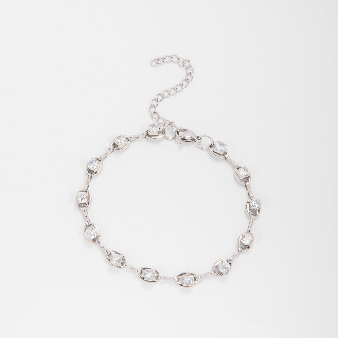 Elegant Gemstone Accent Link Bracelet Bowlift