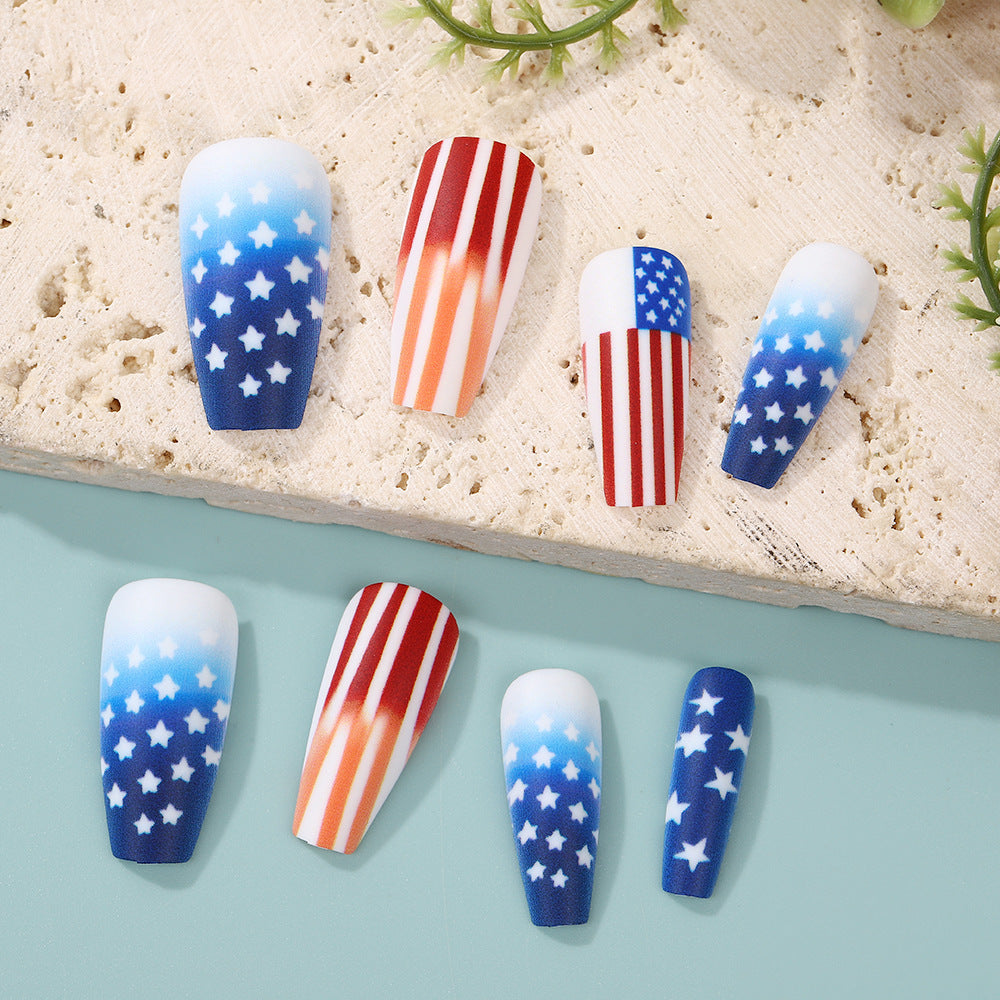 Patriotic style artificial nails Bowlift