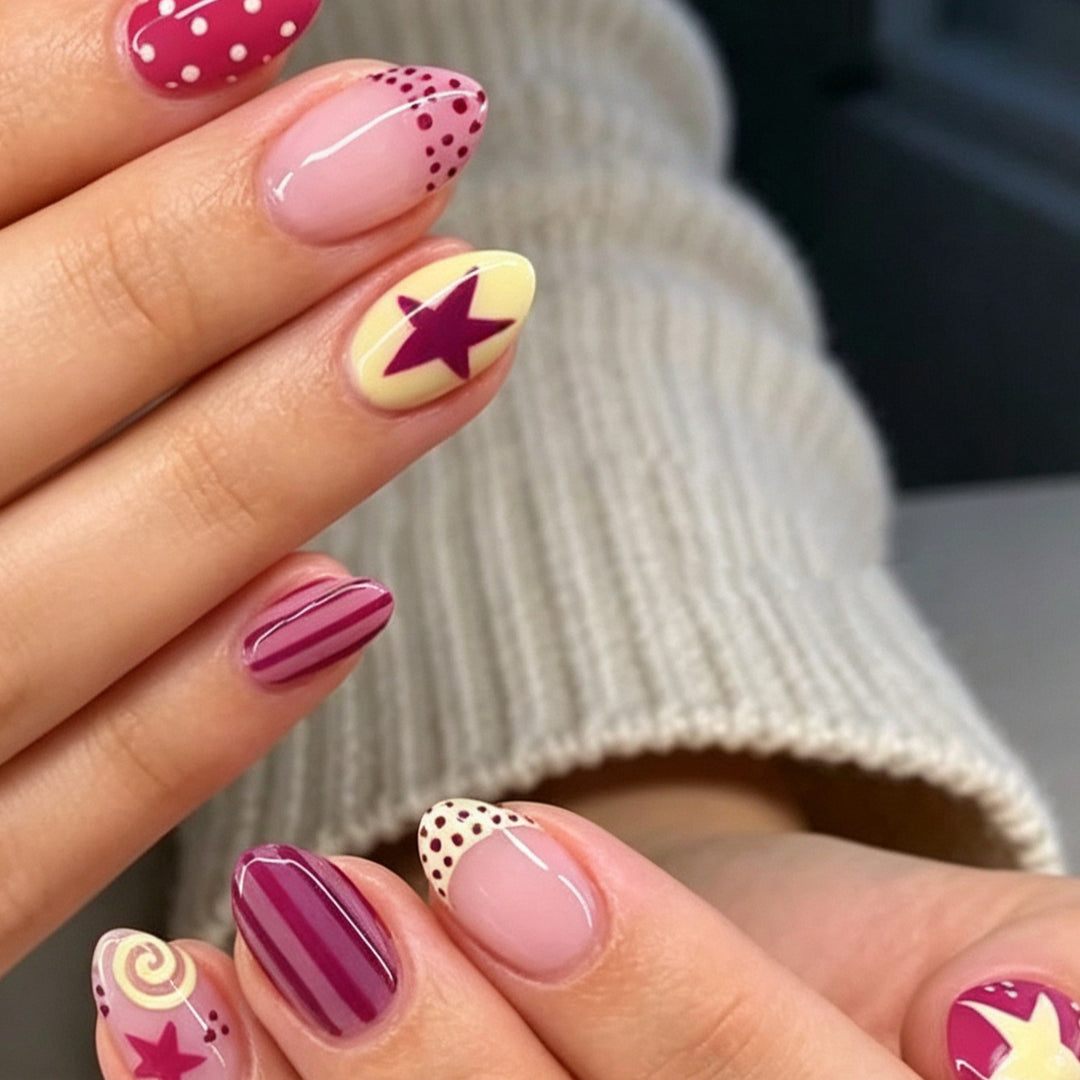 Creative Design Press-On Nail Art Bowlift