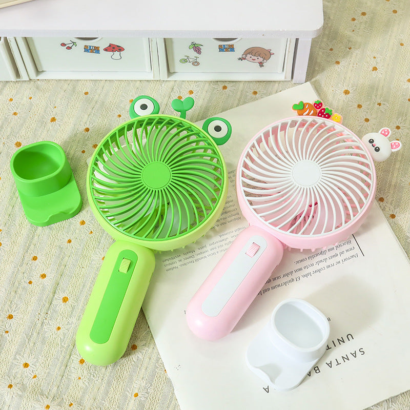 Women's Portable Hand Fan with Playful Animal Design Bowlift