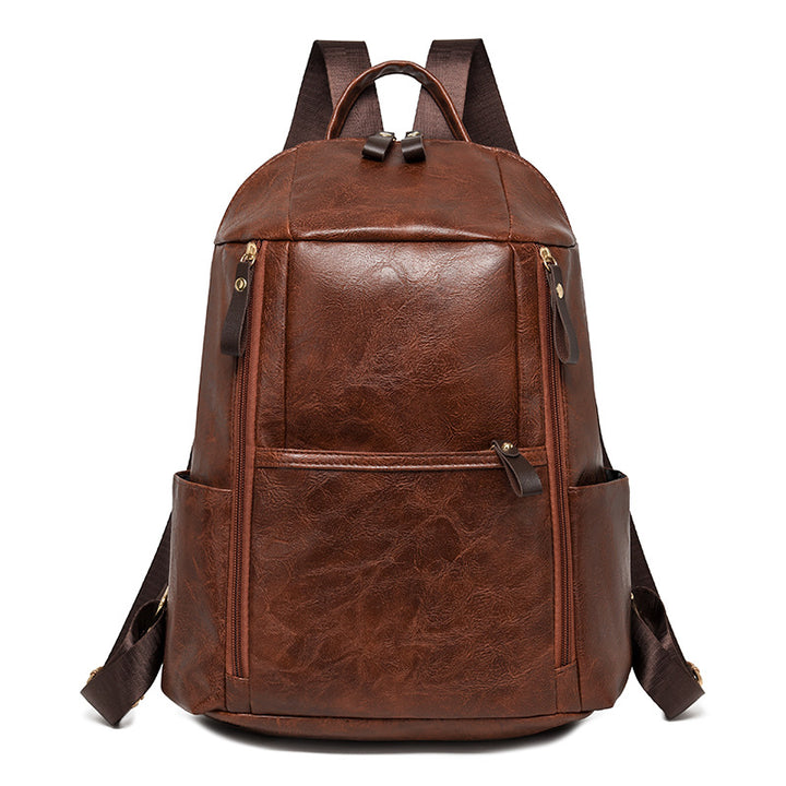 Elegant Multi-Compartt Faux Leather Backpack Bowlift
