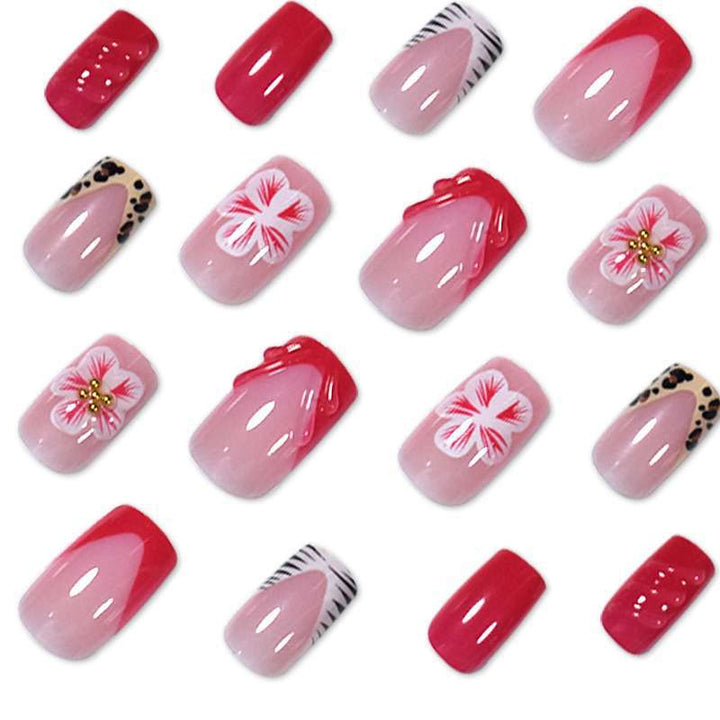 Creative Floral Press-On Nail Art Set Bowlift