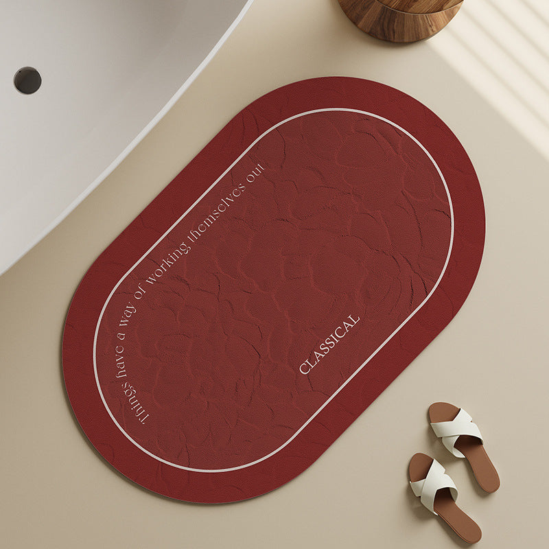 Elegant Floral Bath Mat Bowlift