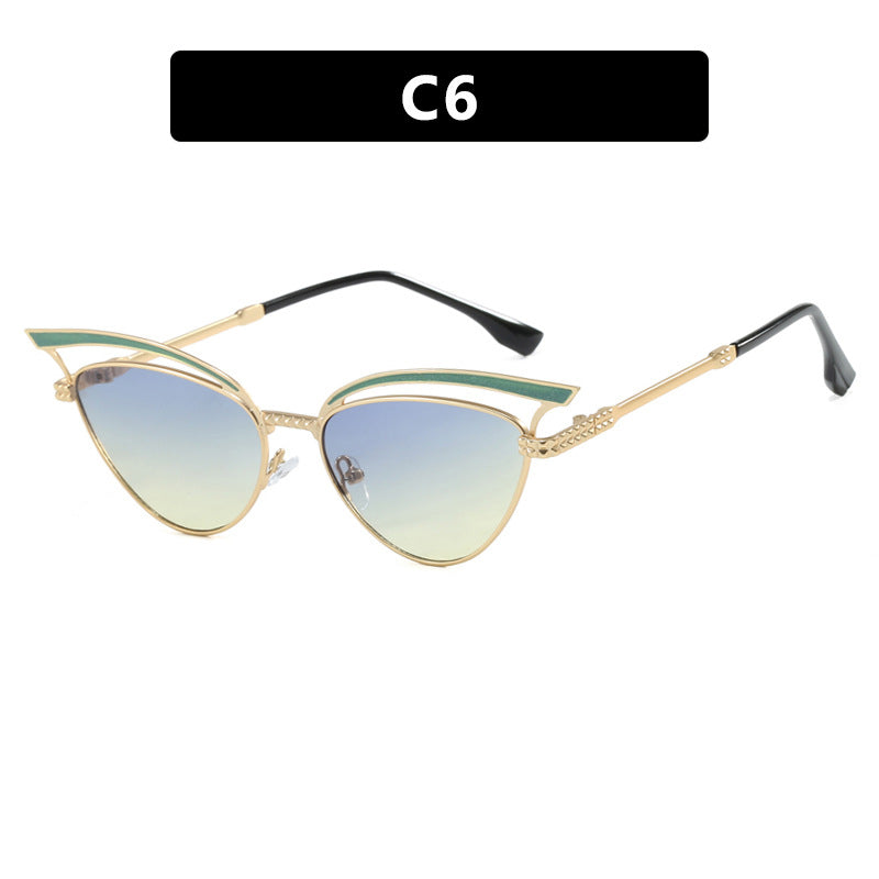 Women's Cat-Eye Glasses with Filigree Design Element Bowlift