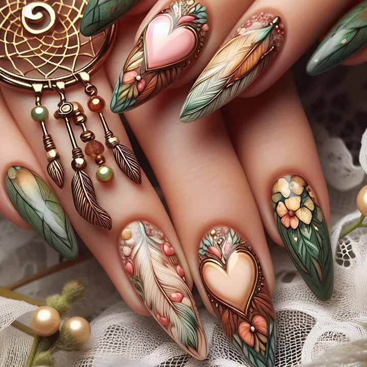 Nature-Inspired Nail Art Design Bowlift