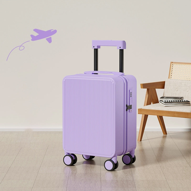 Unisex Compact Ribbed Hard Shell Carry-On Luggage Bowlift