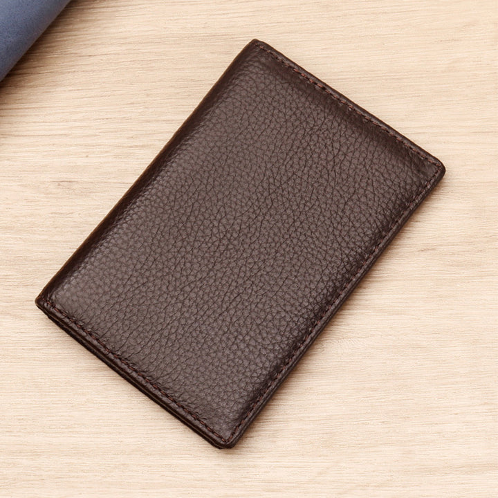 Premium Textured Leather Card Holder Bowlift